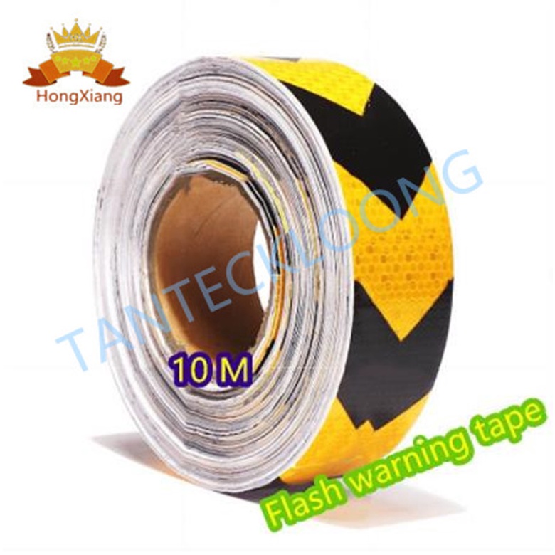 Reflective Tape Waterproof High Visibility Industrial Marker Tape Heavy Duty Hazard Warning