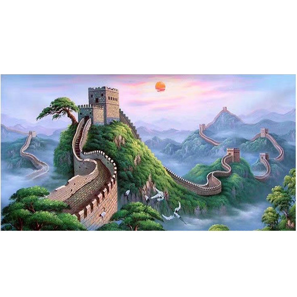 5D DIY Diamond Painting Great Wall of China Diamond Mosaic Cross stitch Square/round diamond Home
