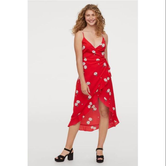 h&m divided floral dress