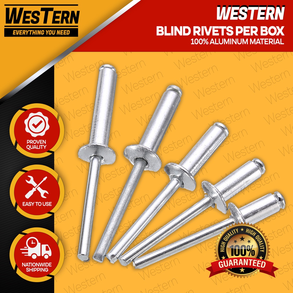 Blind Rivets ALL SIZES 1/8”, 3/16”, 5/32” (Aluminum Material) Shopee