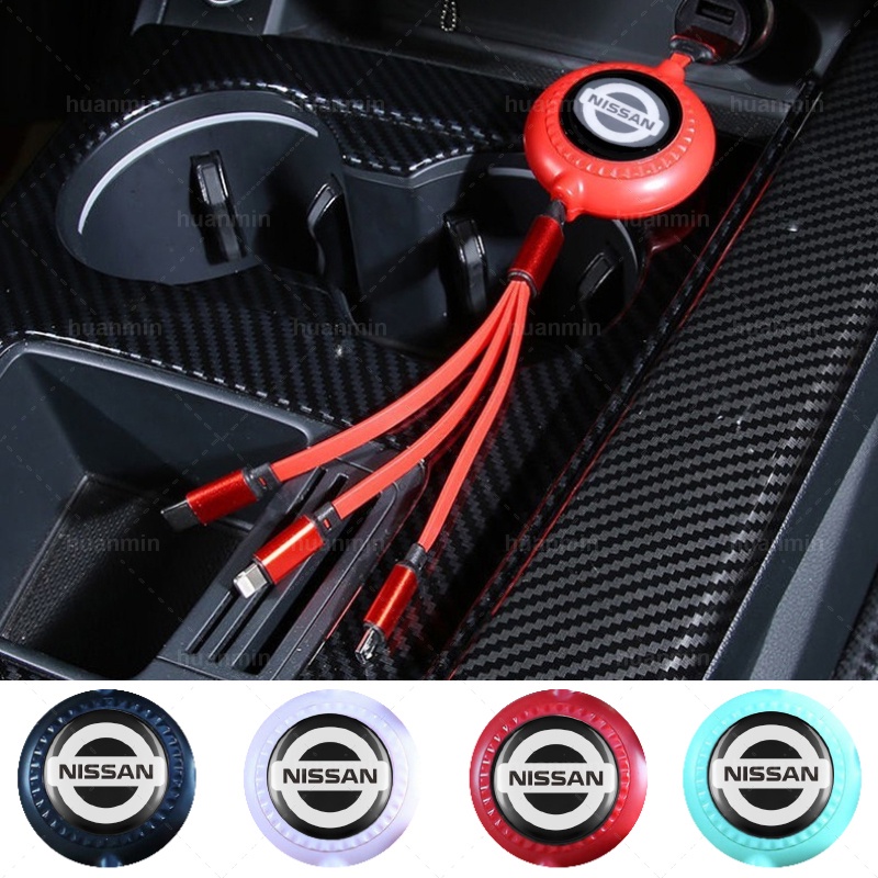 Nissan 3 in 1 USB Cable Fast Charging Retractable Type C Micro Data ...