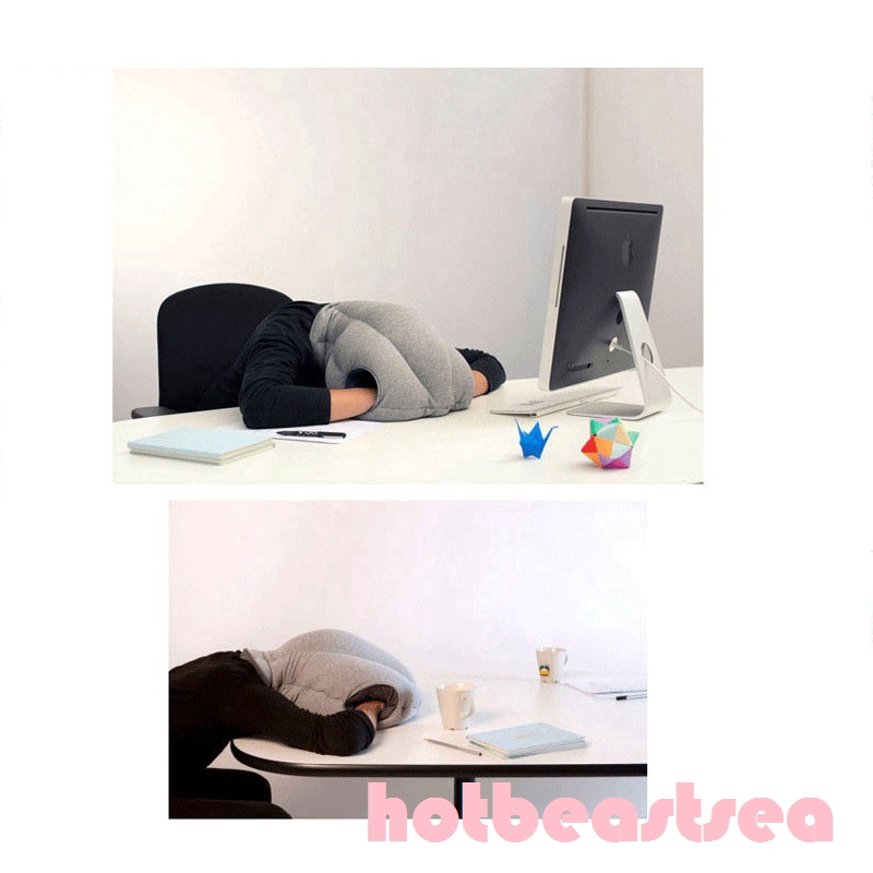 Ostrich Pillow Head Neck Sleep Nap Travel Support Cushion Shopee