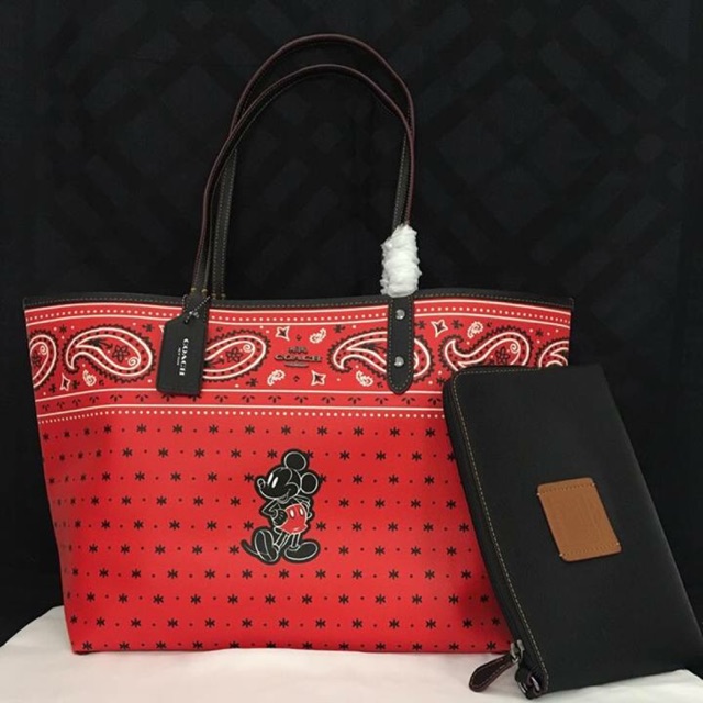 coach tote bag mickey mouse