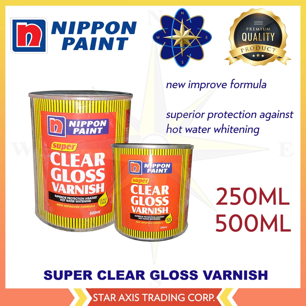 NIPPON PAINT SUPER CLEAR GLOSS VARNISH 500ml 250ML Shopee Philippines