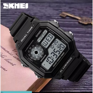 SKMEI 1299 Digital LED Light Sport Dual Time Unisex Watch #4