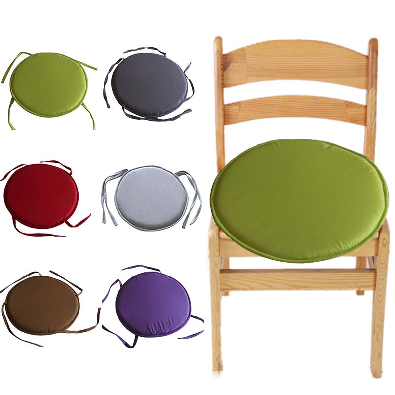 Circular Bistro Kitchen Dining Seat, Round Kitchen Chair Seat Pads With Ties