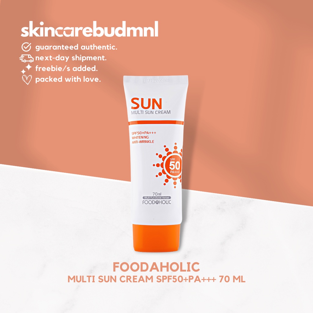 Foodaholic Multi Sun Cream SPF50+PA+++ 70ml by skincarebudmnl Shopee