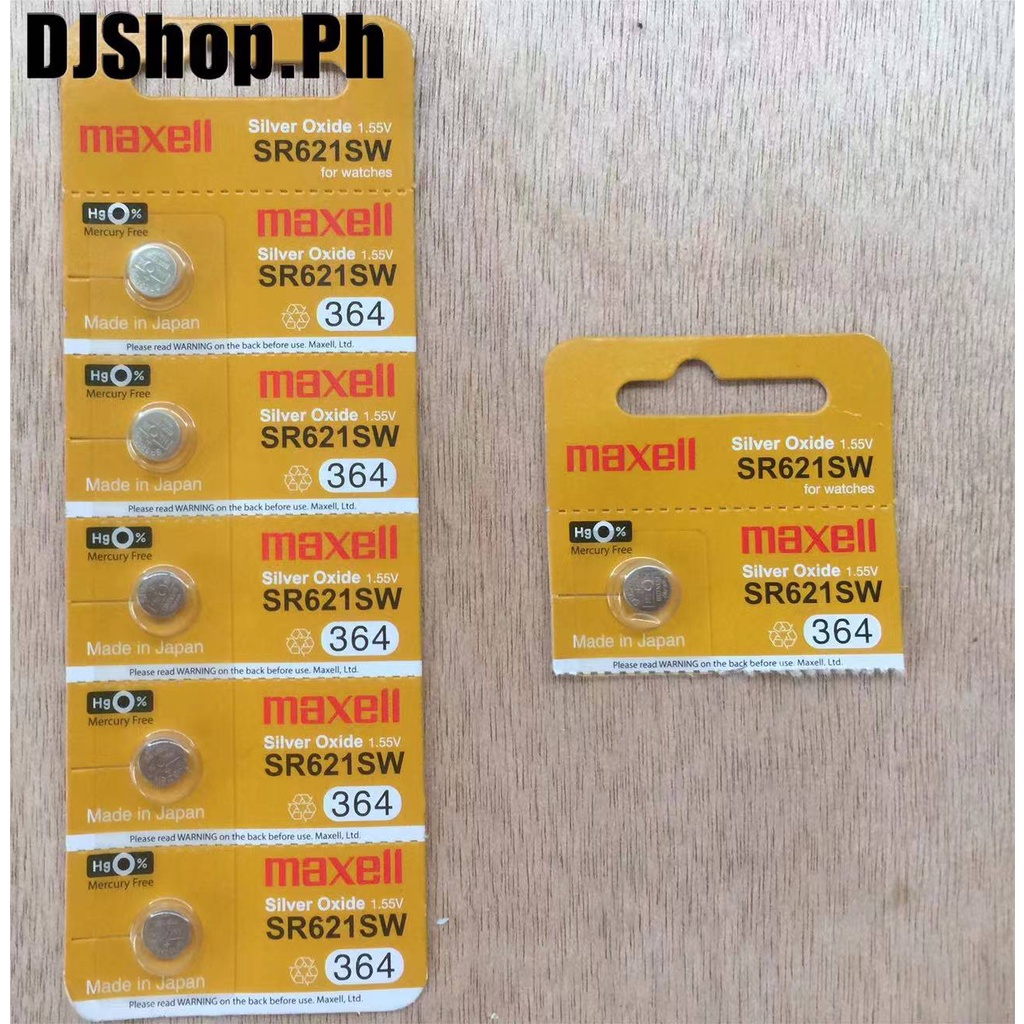 Sr621sw 364 Maxell Original Battery Silver Oxide 155v Sr621sw Sold Per 1pack1piece Shopee 5278