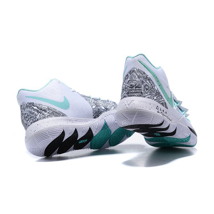kyrie 5 white and green