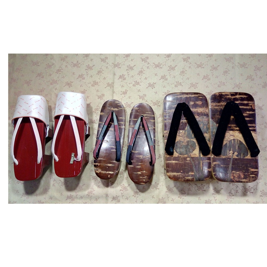 Assorted Geta zori wooden slippers Japanese slippers clogs | Shopee ...