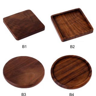 Wood Coaster Retro Insulation Cup Mat Household Square Round Coaster #9