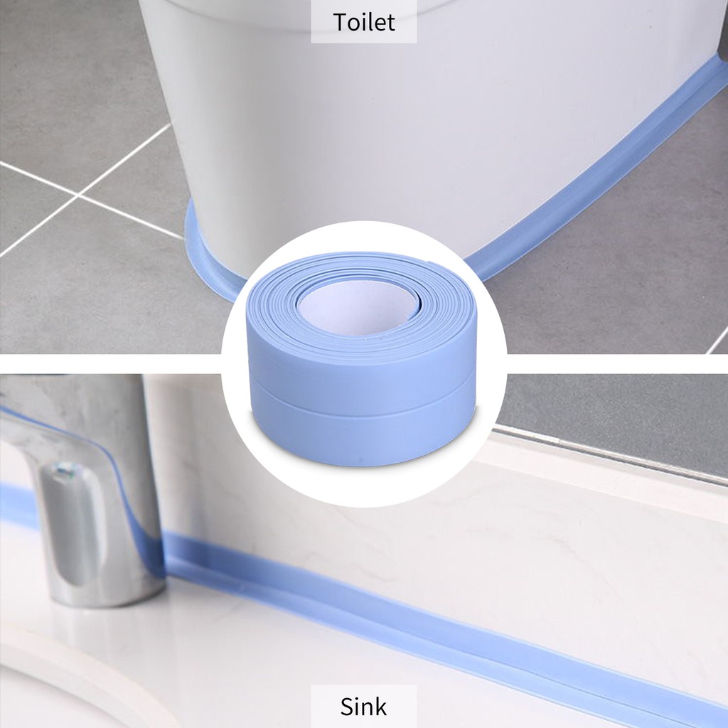 FIKI-adhesive Caulk Strip Moisture-proof Anti-mold Waterproof Caulking Tape for Kitchen Countertop Edge Protector Sealing Strip