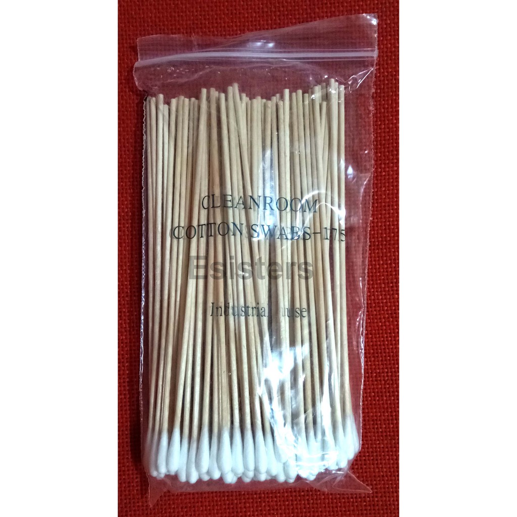 Cleanroom Cotton Swab for Industrial Use Q Tips 6 inch (100 pieces/pack