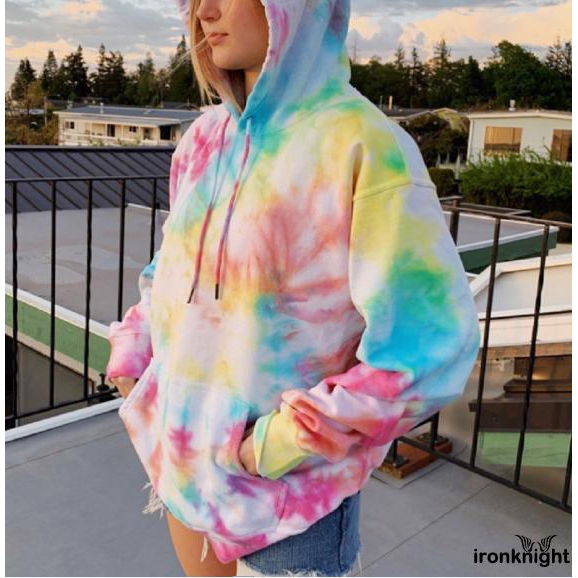 womens oversized tie dye hoodie