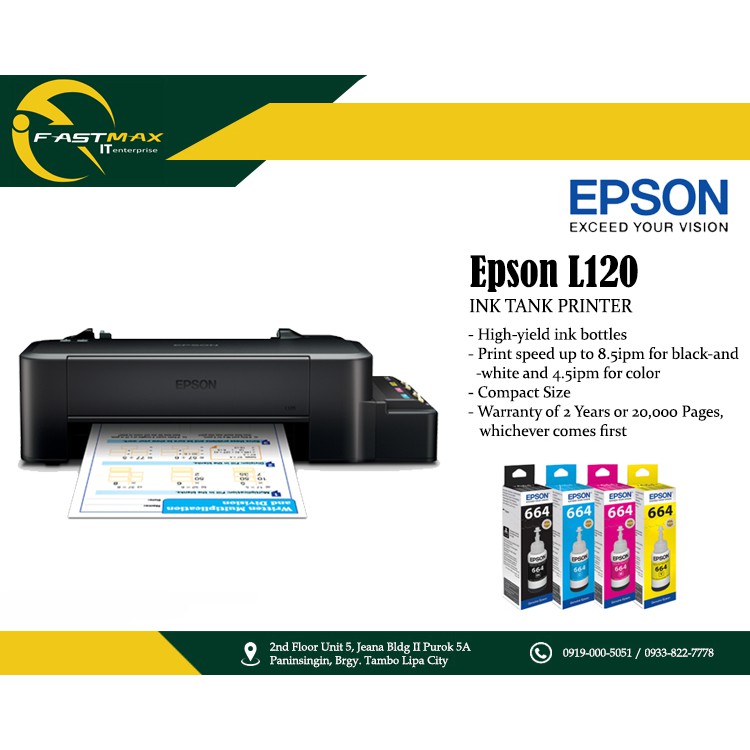 Epson L120 Ink Tank Printer Shopee Philippines 2362
