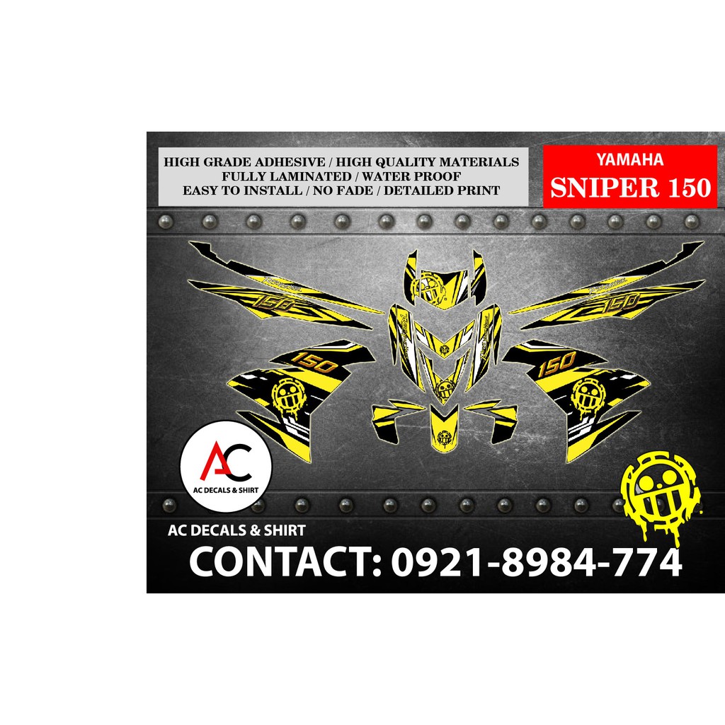 Sniper 150 Decals One Piece Character Shopee Philippines