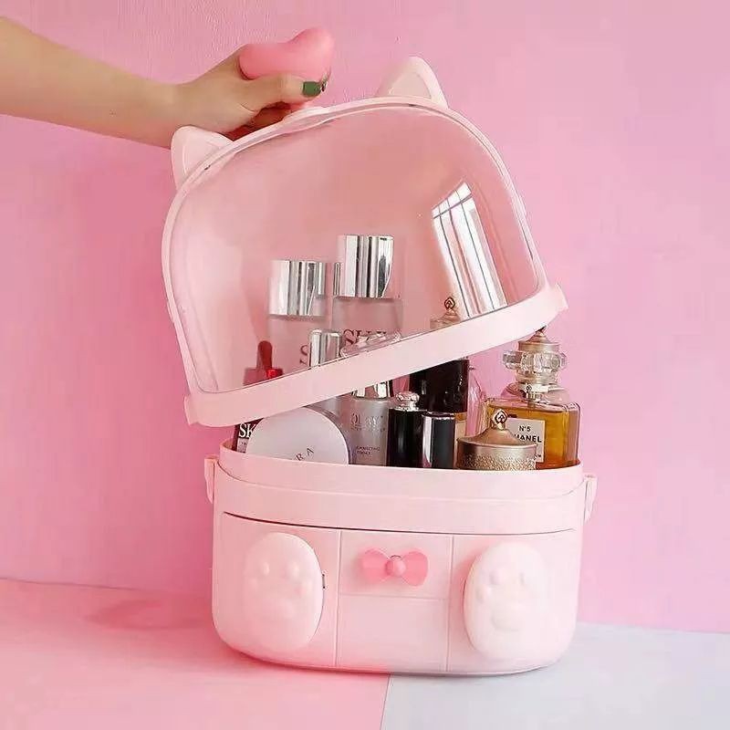 Cat Cosmetic MakeUp Skincare Organizer Storage Box ONHAND Shopee