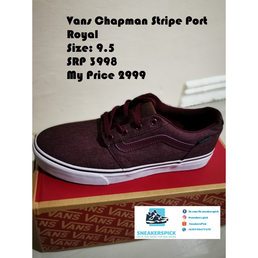 Vans Stripe Port Royal | Shopee Philippines