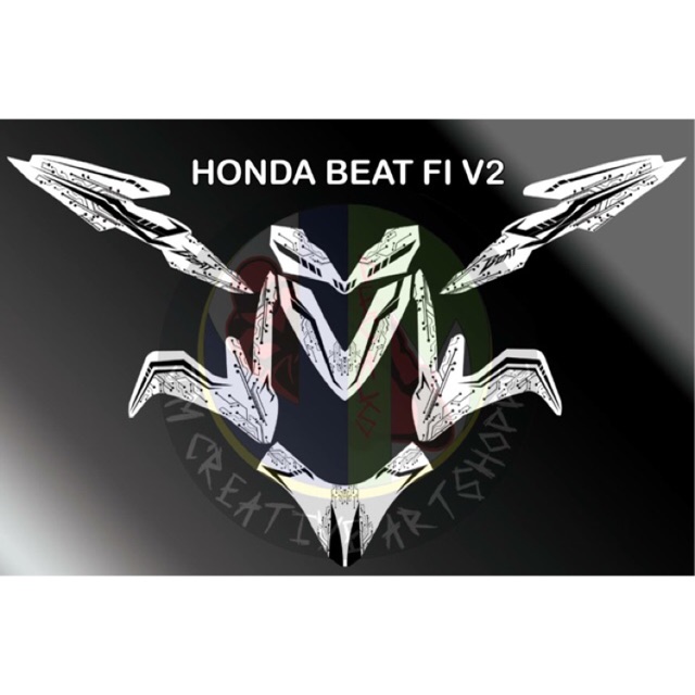 Regular Non Reflective Motorcycle Decals Honda Beat Fi Version 2