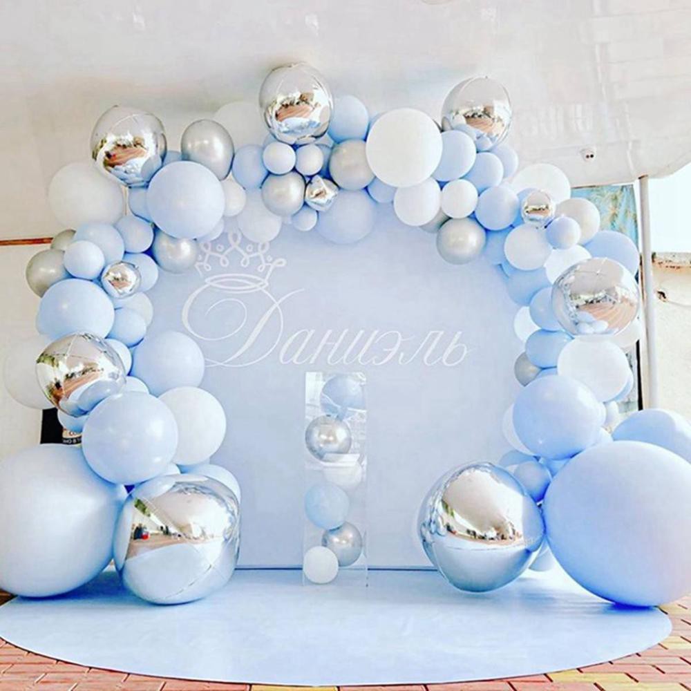 Metal Blue Balloon Baptism Boy Girl Christening Baby Shower Happy
