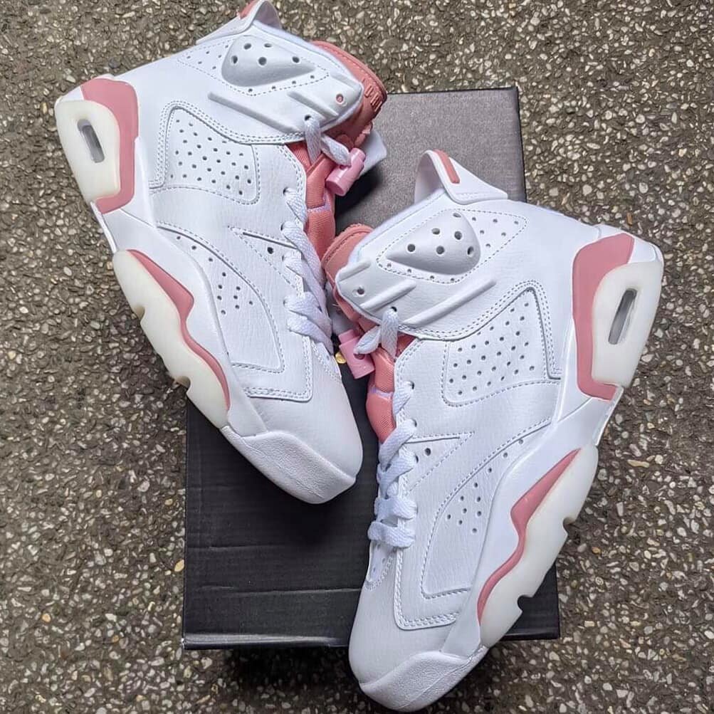 wmns air jordan 6 barely rose