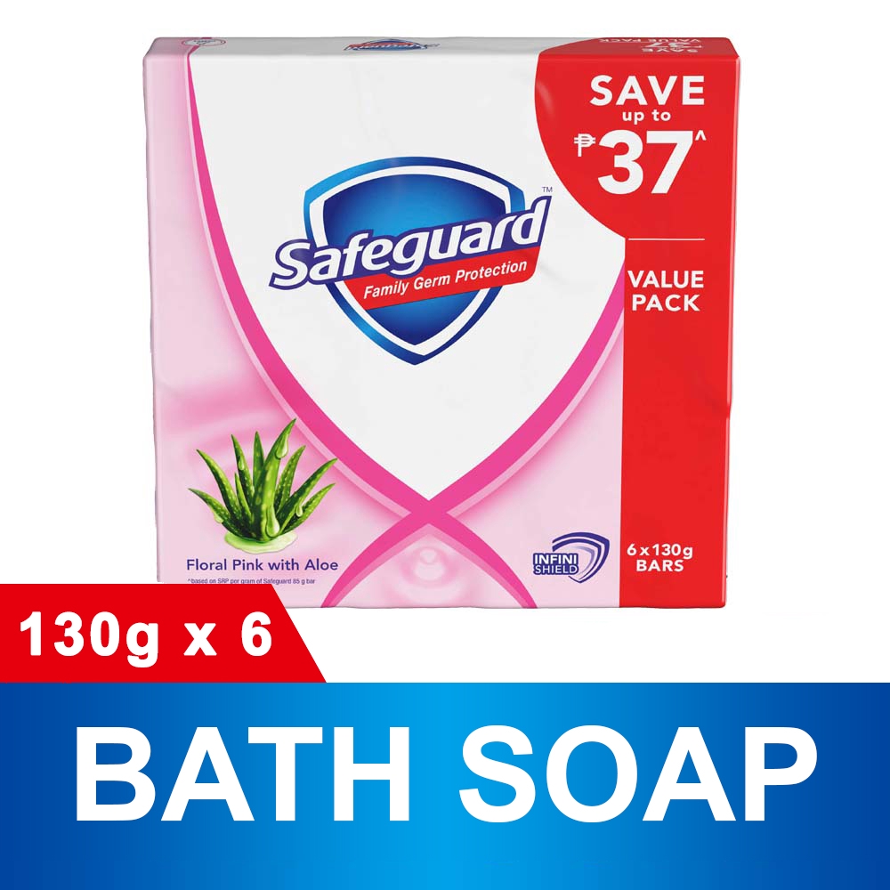 Safeguard Value Pack Floral Pink with Aloe Bar Soap (130g ...