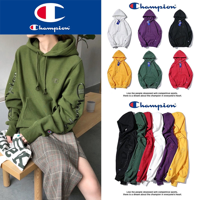 champion hoodie embroidered sleeve