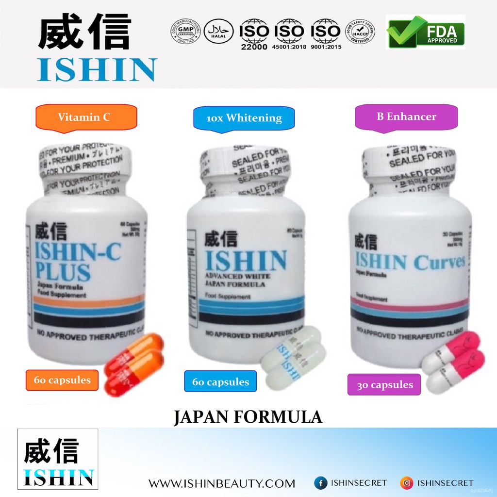 Ishin Advance Whitening Supplement Japan Formula (FDA Approved) 60