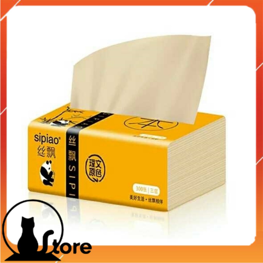 Sipao panda tissue paper, super tough paper Sipao 300 sheets Shopee