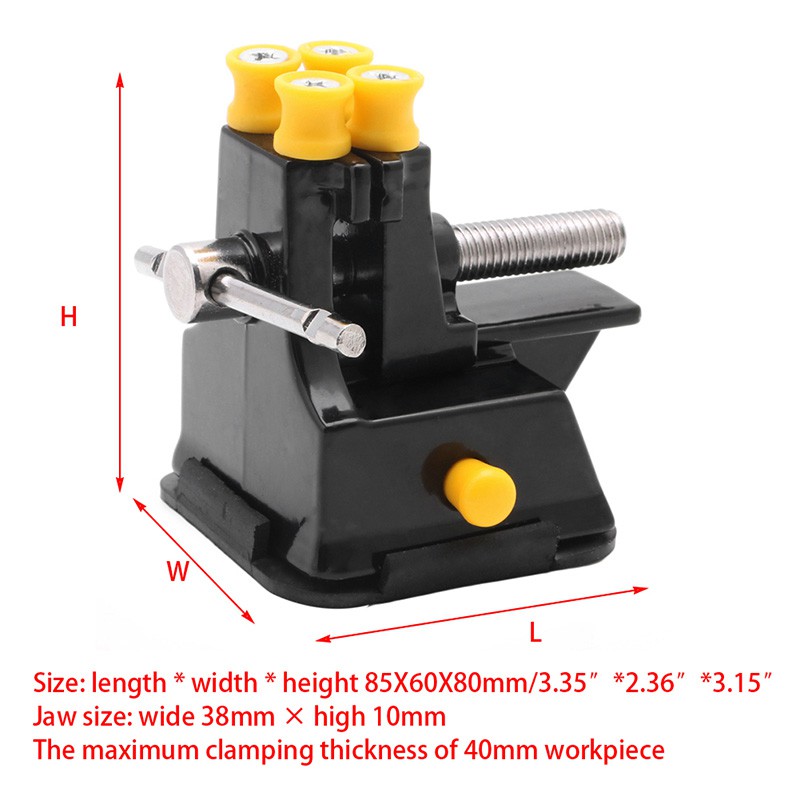 DIY Mould Vice Stand Fixed Repair Hand Tool Mini Suction Grip Vise Jewelry Craft 