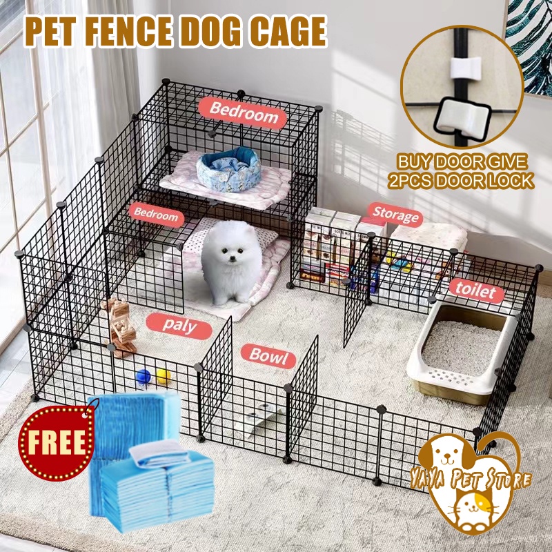 Free Pee Pad 6/8/10/12pcs Set Diy Pet Fence Dog Playpen Crate For Puppy