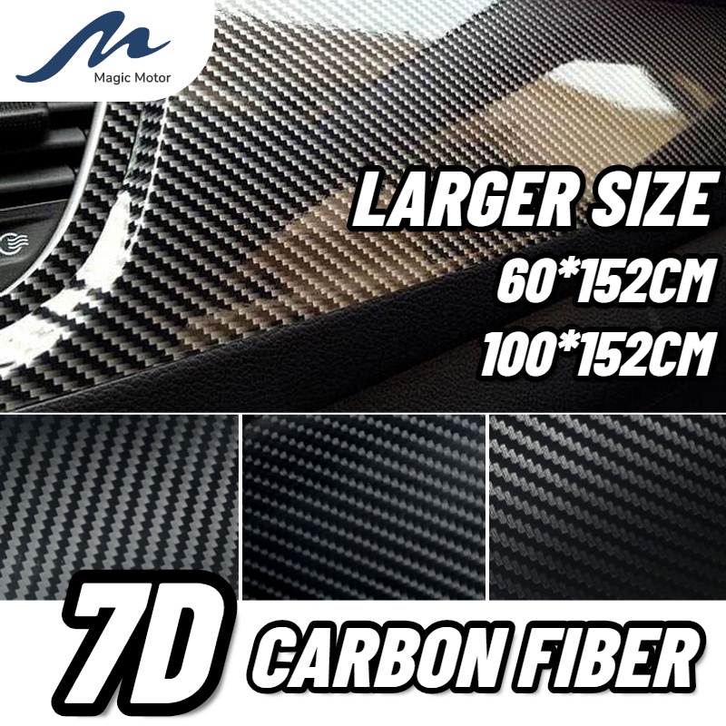 Largesize Car 7D Carbon Fiber Sticker Waterproof Glossy Vinyl Roll