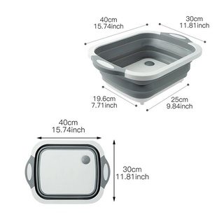 hot selling# Multi-function Folding New Upgrade Vegetable Sink 3 in 1 Portable Cutting Board dqfy #5