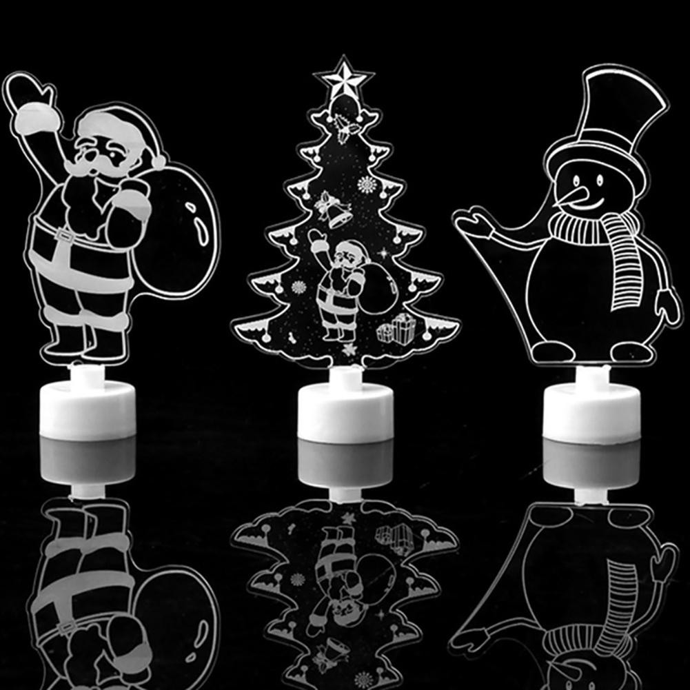 dontdo Christmas LED Night Light,Santa Claus Tree Snowman Party Decor Lamp Xmas Gift Christmas Tree 