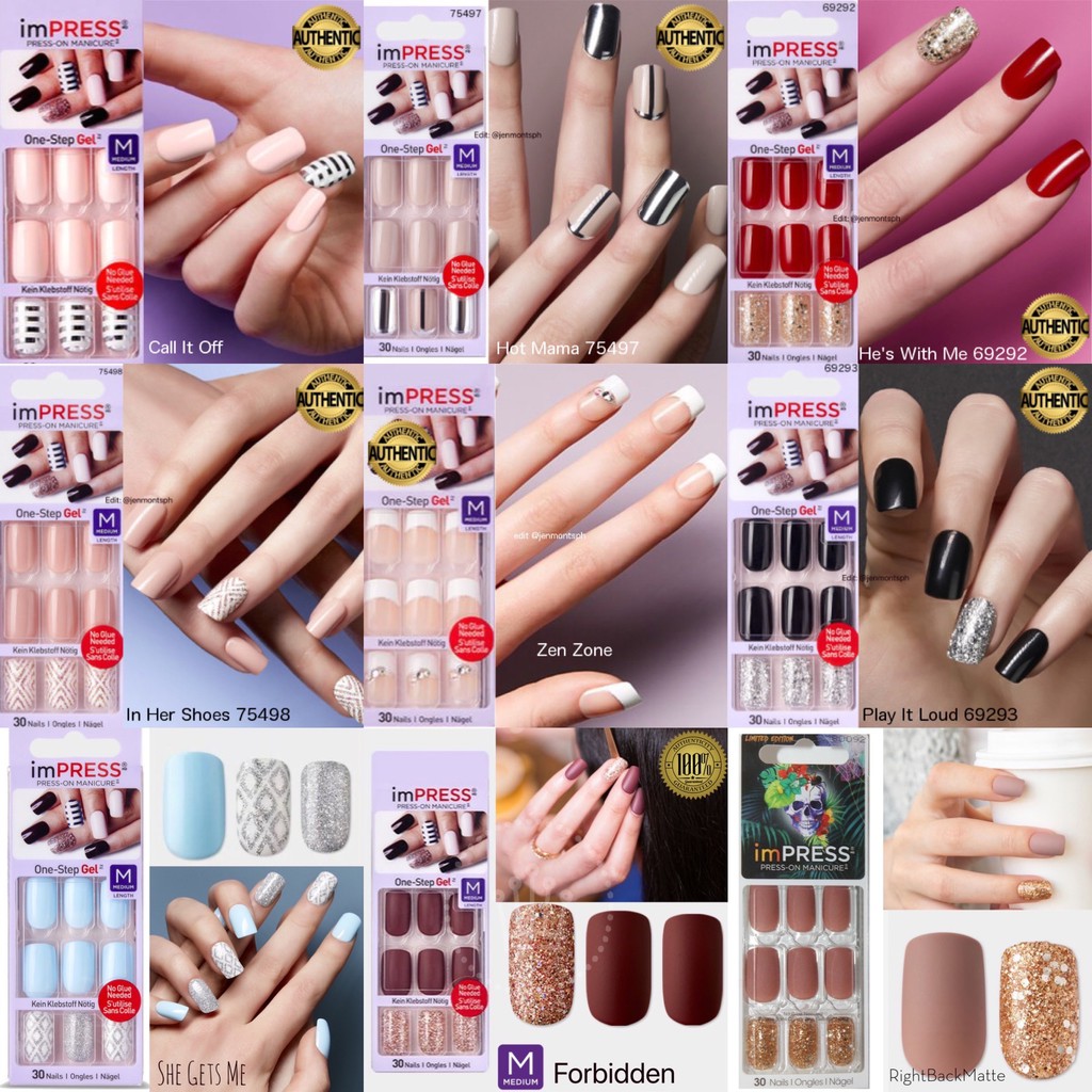 Impress Press On Nails Medium Length Shopee Philippines