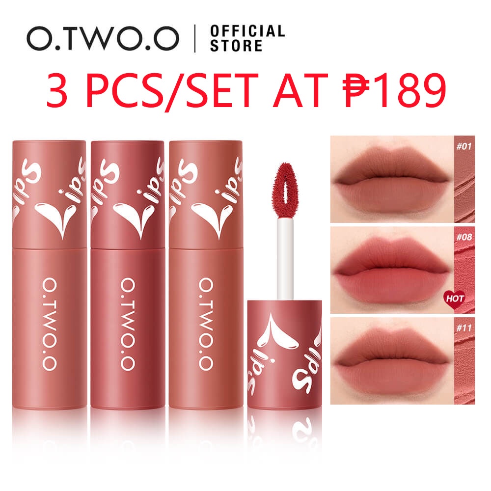 O.TWO.O 3 Pcs/Set matte lipstick waterproof long lasting Lip Clay High ...