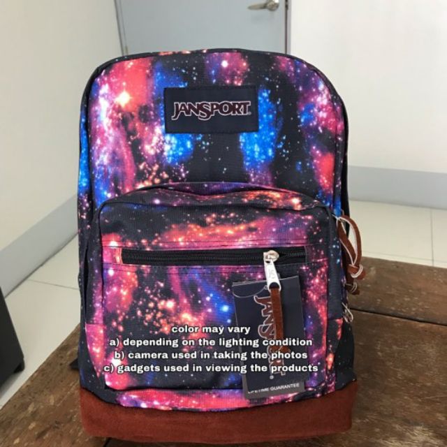 jansport purple galaxy backpack