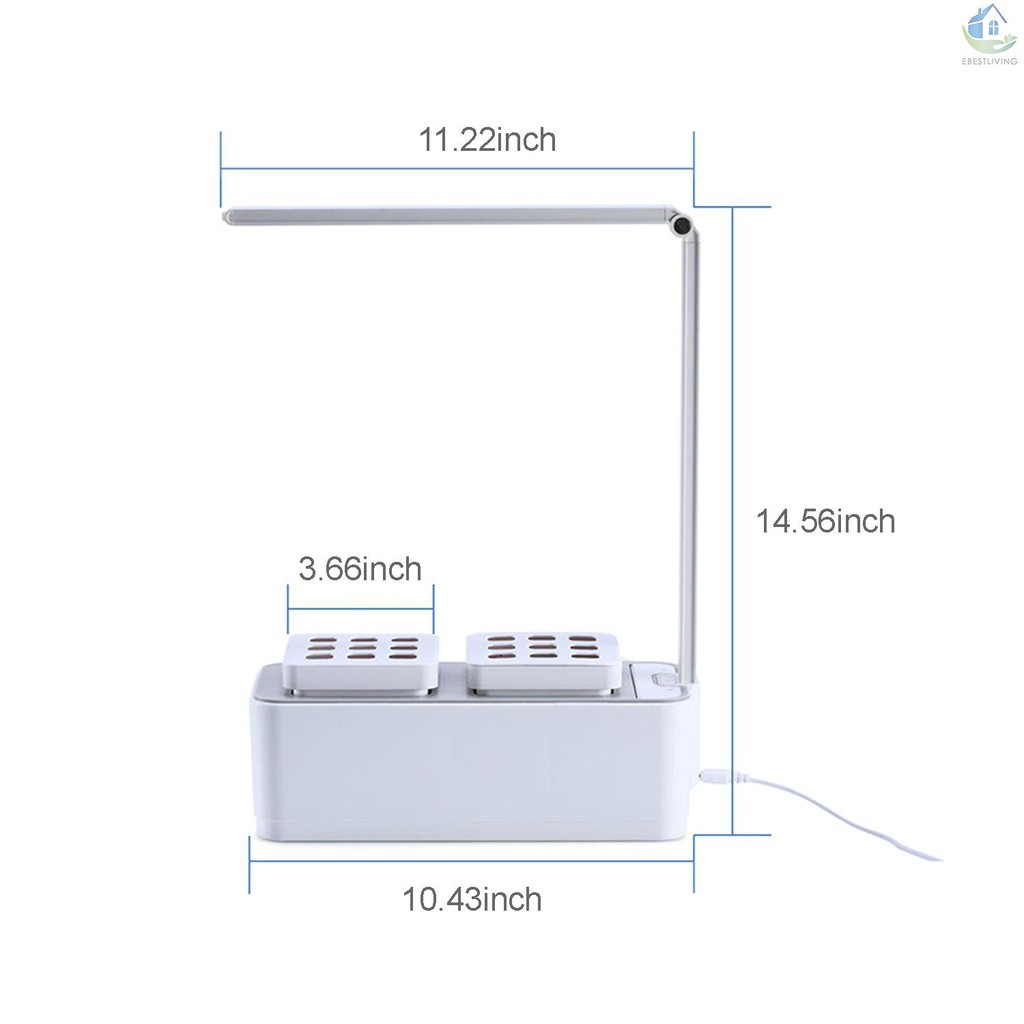 Ebl Hydroponics Growing System Led Grow Light Indoor Herb Garden Starter Kit Plant Germination Kits 2 Plant Pots For Home Gardening Shopee Philippines