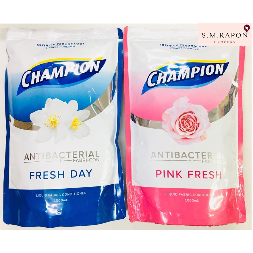 Champion Liquid Fabcon Fabric Conditioner 1Liter | Shopee Philippines