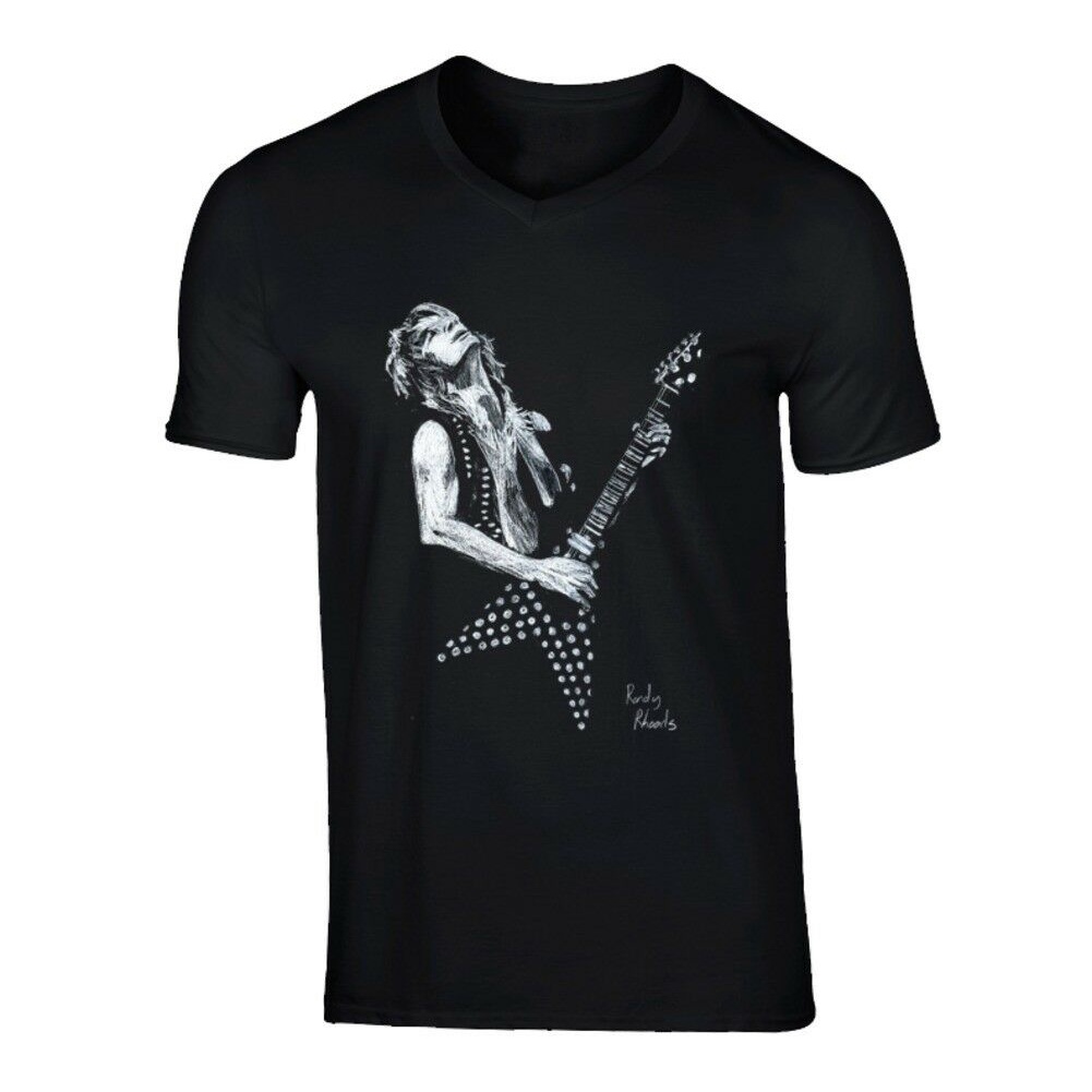 Randy Rhoads Tribute Rock & Roll Guitar Funny Vintage Short Sleeve T ...