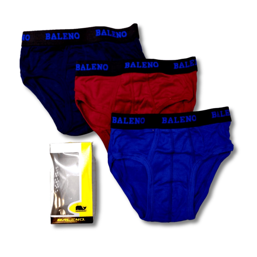 Baleno Underwear Original 3 Pieces (BL 2002) Assorted Colors Cotton