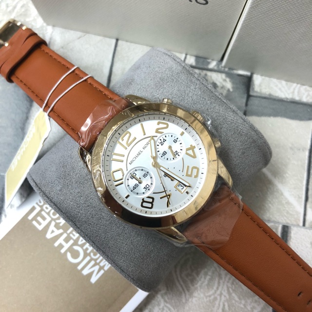 mk watch leather