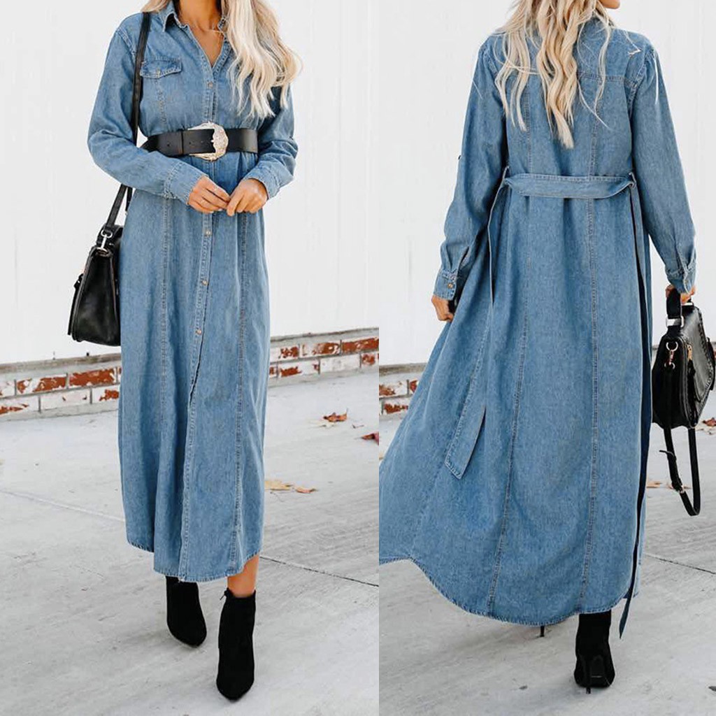 jeans long dress