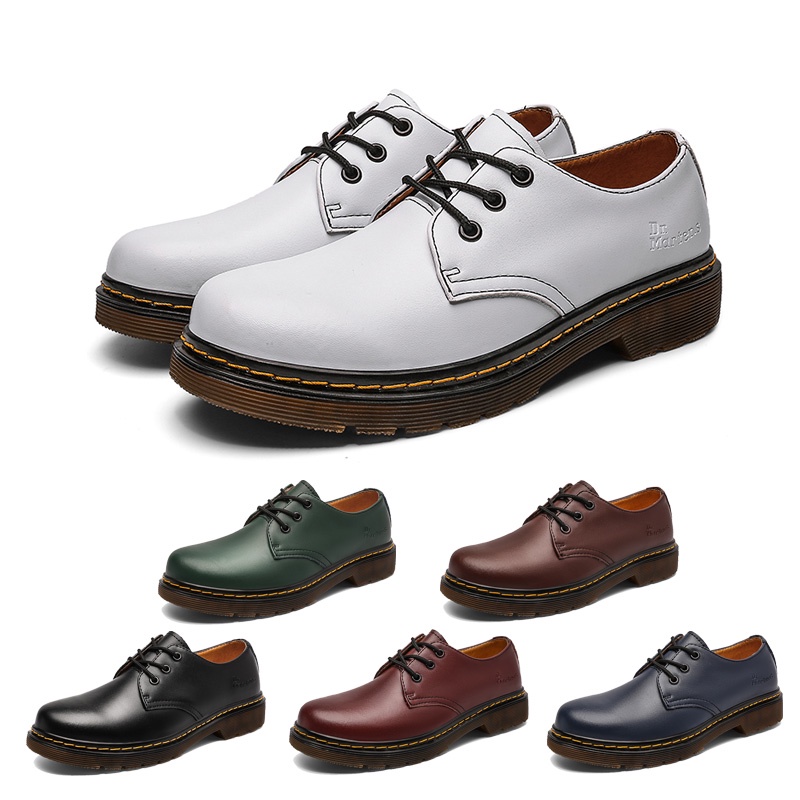Dr.Martens Air Wair 1461 Blue White Green Martin Boots Crusty Couple Models Men Women Shoes DURC