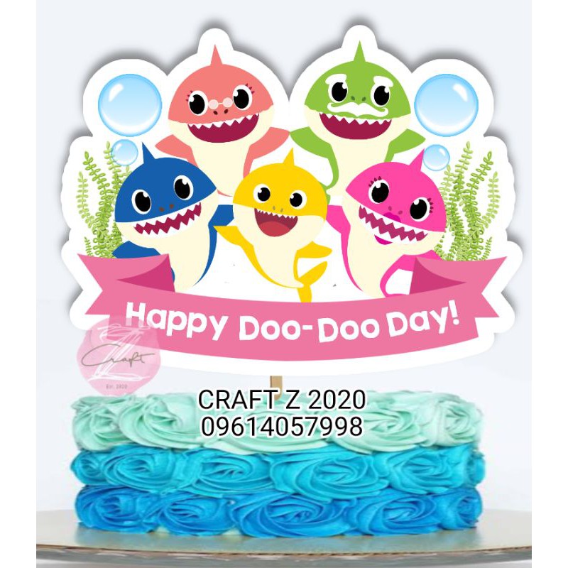 Baby Shark Cake Topper Happy Birthday Shopee Philippines
