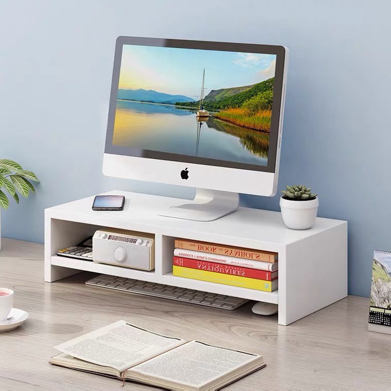Sanxun Computer Pad High Table Small Book Shelf Desk Surface Storage Rack Monitor Heightened Base