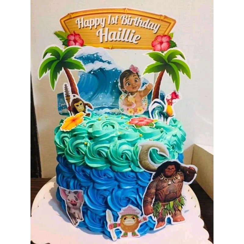 Unbezwingbar Abgeschafft Schmelzen Moana Cake Decorations Gut Aussehend Eine Klage Einbringen Gelblich