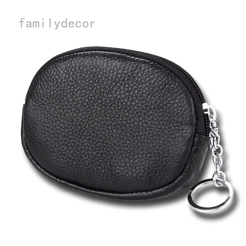 round leather coin purse