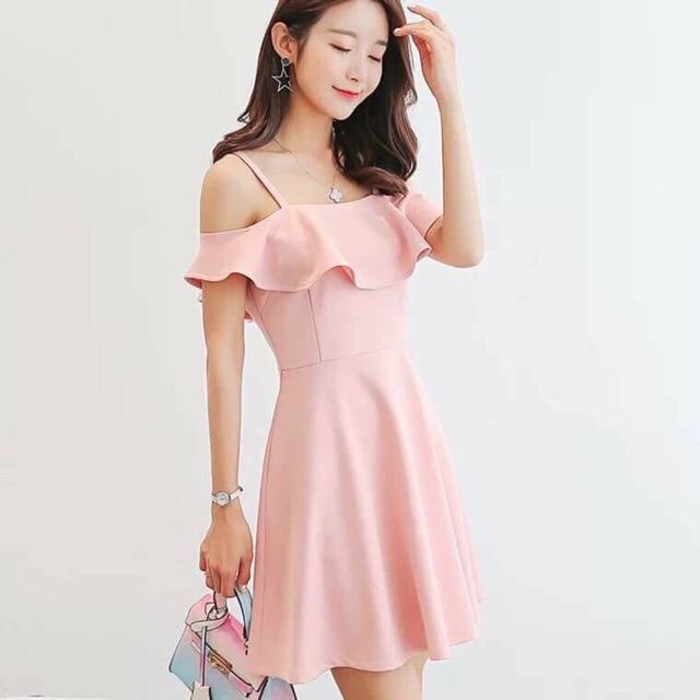 off shoulder dress shopee