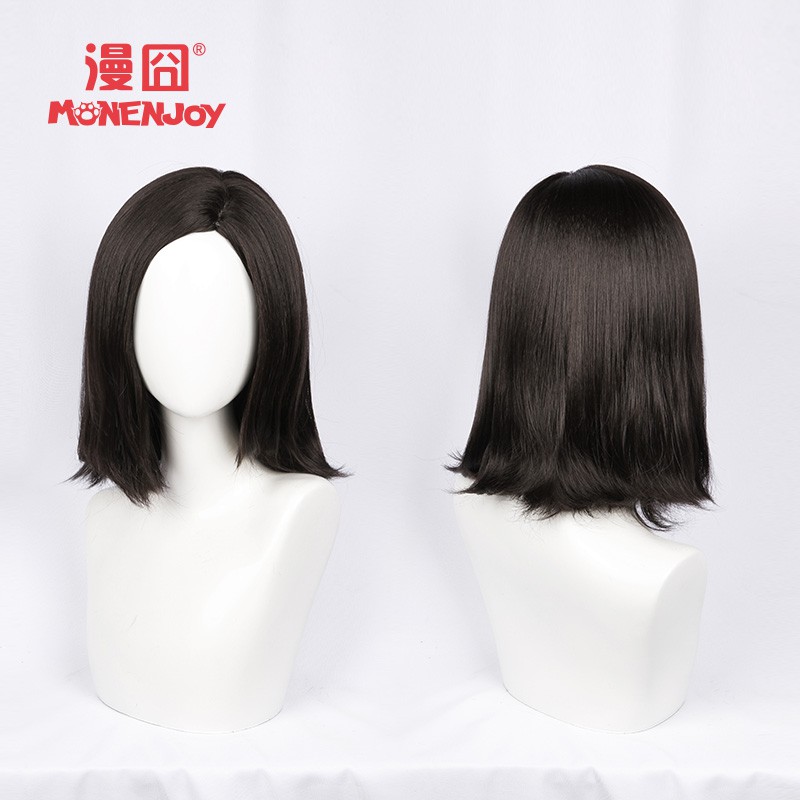 black cosplay wig